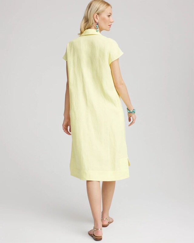 Linen Short-Sleeve Dress - image 3